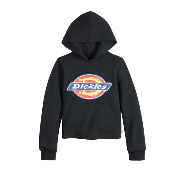 Dickies Girls Long Sleeve Crop Hoodie, Black, Size Large NWT - Picture 1 of 5